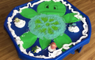 Turtle themed activity tray