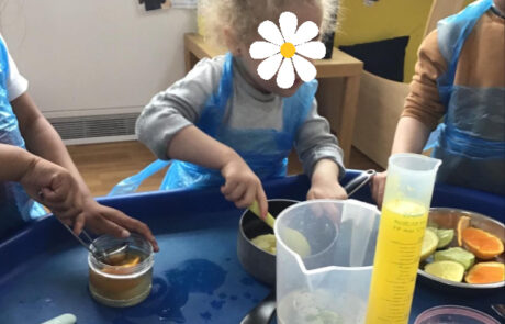 nursery children mixing their potions